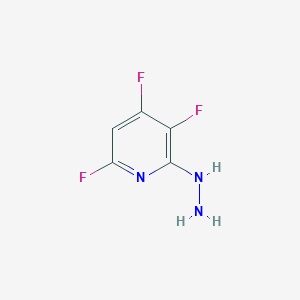 molecular formula C5H4F3N3 B13027853 (E)-3,4,6-Trifluoro-2-hydrazono-1,2-dihydropyridine 