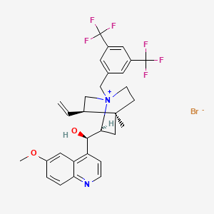 (1S,2S,4S,8R)-1-(3,5-bis(trifluoromethyl)benzyl)-2-((R)-hydroxy(6-methoxyquinolin-4-yl)methyl)-8-vinyl-1-azoniabicyclo[2.2.2]octanebromide