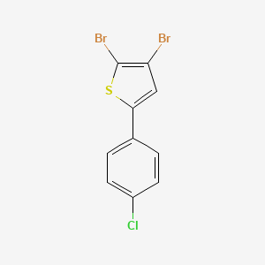 molecular formula C10H5Br2ClS B13027865 2,3-Dibromo-5-(4-chlorophenyl)thiophene 