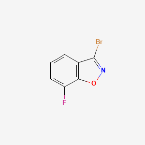 molecular formula C7H3BrFNO B13027873 3-Bromo-7-fluorobenzo[d]isoxazole 