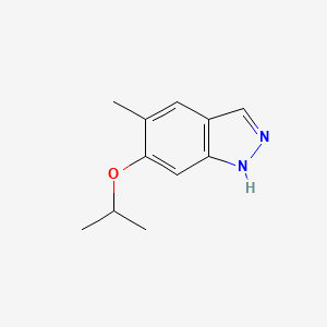 molecular formula C11H14N2O B13027885 6-Isopropoxy-5-methyl-1H-indazole 