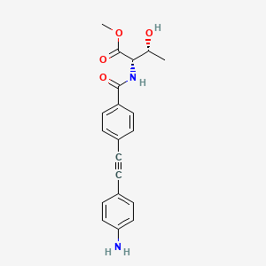 molecular formula C20H20N2O4 B13027921 (2S,3R)-Methyl 2-(4-((4-aminophenyl)ethynyl)benzamido)-3-hydroxybutanoate 