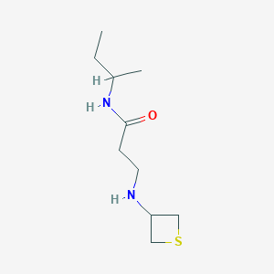 molecular formula C10H20N2OS B13027922 N-(sec-Butyl)-3-(thietan-3-ylamino)propanamide 