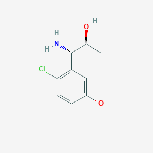 molecular formula C10H14ClNO2 B13027931 (1S,2S)-1-Amino-1-(2-chloro-5-methoxyphenyl)propan-2-OL 