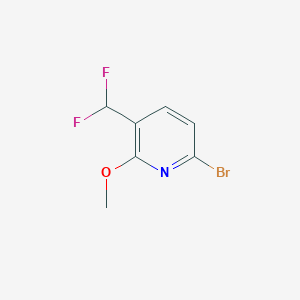 molecular formula C7H6BrF2NO B13027963 6-Bromo-3-(difluoromethyl)-2-methoxypyridine 