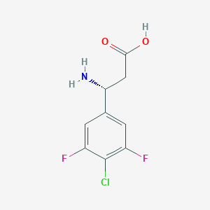 (3R)-3-Amino-3-(4-chloro-3,5-difluorophenyl)propanoic acid