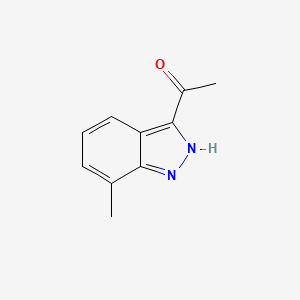 molecular formula C10H10N2O B13028031 1-(7-Methyl-1H-indazol-3-YL)ethanone 