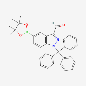 5-(4,4,5,5-Tetramethyl-1,3,2-dioxaborolan-2-yl)-1-trityl-1H-indazole-3-carbaldehyde