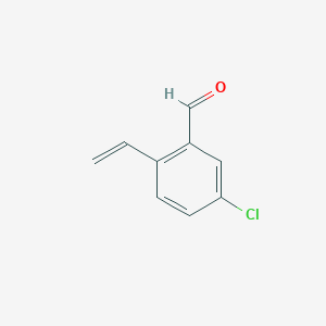 molecular formula C9H7ClO B13028080 5-Chloro-2-vinylbenzaldehyde 