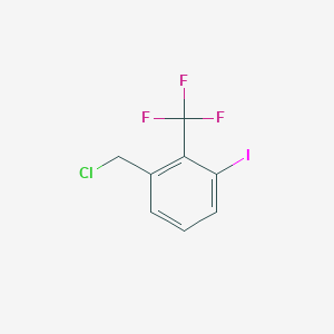 molecular formula C8H5ClF3I B13028081 1-(Chloromethyl)-3-iodo-2-(trifluoromethyl)benzene 