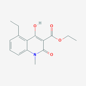 3-Quinolinecarboxylic acid,5-ethyl-1,2-dihydro-4-hydroxy-1-methyl-2-oxo-,ethyl ester