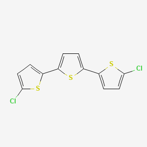 molecular formula C12H6Cl2S3 B13028092 2,5-bis(5-chlorothiophen-2-yl)thiophene 