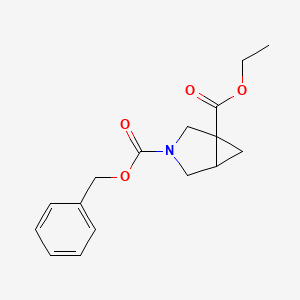 molecular formula C16H19NO4 B13028105 3-Benzyl 1-ethyl 3-azabicyclo[3.1.0]hexane-1,3-dicarboxylate 