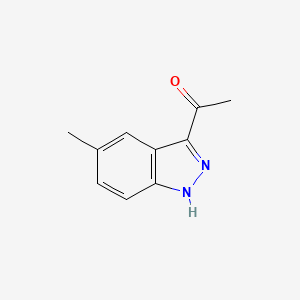 molecular formula C10H10N2O B13028111 1-(5-methyl-1H-indazol-3-yl)ethanone 