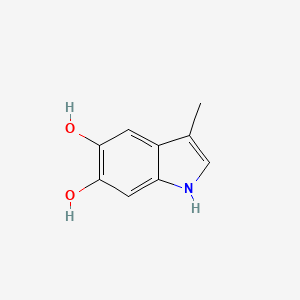 molecular formula C9H9NO2 B13028152 3-Methyl-1H-indole-5,6-diol 