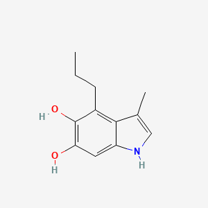 molecular formula C12H15NO2 B13028179 3-Methyl-4-propyl-1H-indole-5,6-diol CAS No. 857776-88-6