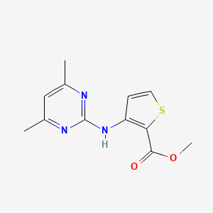 molecular formula C12H13N3O2S B1302819 Methyl 3-[(4,6-dimethylpyrimidin-2-yl)amino]thiophene-2-carboxylate CAS No. 388565-75-1