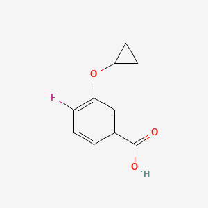 molecular formula C10H9FO3 B13028192 3-Cyclopropoxy-4-fluorobenzoic acid 