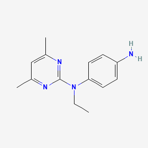 molecular formula C14H18N4 B1302820 N-(4,6-Dimethylpyrimidin-2-yl)-N-ethylbenzene-1,4-diamine CAS No. 387358-43-2