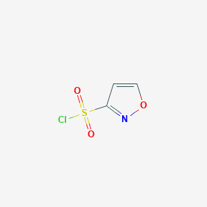 molecular formula C3H2ClNO3S B13028229 Isoxazole-3-sulfonylchloride 