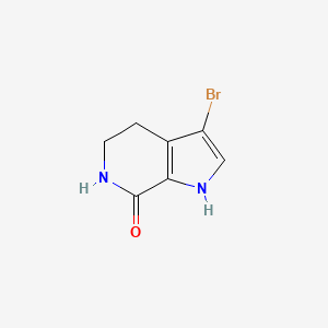 molecular formula C7H7BrN2O B13028237 3-Bromo-5,6-dihydro-1H-pyrrolo[2,3-c]pyridin-7(4H)-one 