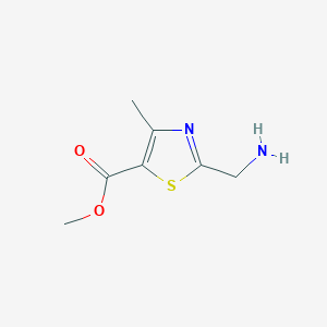 molecular formula C7H10N2O2S B13028254 Methyl2-(aminomethyl)-4-methyl-1,3-thiazole-5-carboxylate 