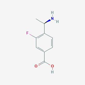 4-((1r)-1-Aminoethyl)-3-fluorobenzoic acid