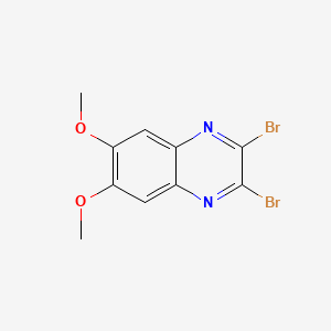 molecular formula C10H8Br2N2O2 B13028290 2,3-Dibromo-6,7-dimethoxyquinoxaline 