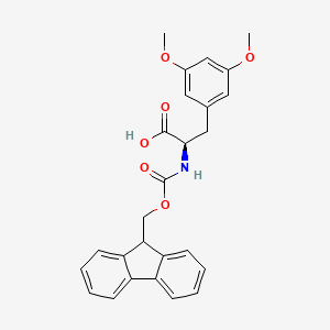 molecular formula C26H25NO6 B13028300 N-Fmoc-3,5-dimethoxy-D-phenylalanine 