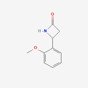 molecular formula C10H11NO2 B13028322 4-(2-Methoxyphenyl)-2-azetidinone 