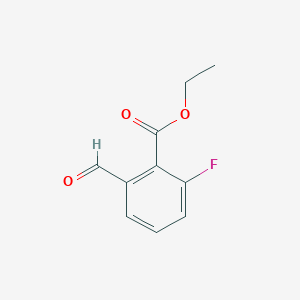 molecular formula C10H9FO3 B13028326 Ethyl 2-fluoro-6-formylbenzoate 