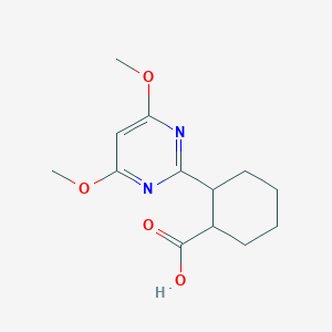 molecular formula C13H18N2O4 B1302833 2-(4,6-二甲氧基嘧啶-2-基)环己烷羧酸 CAS No. 633320-99-7