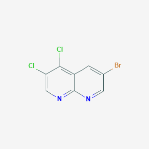 molecular formula C8H3BrCl2N2 B13028333 6-Bromo-3,4-dichloro-1,8-naphthyridine 