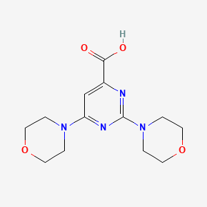 molecular formula C13H18N4O4 B1302834 2,6-Dimorpholin-4-ylpyrimidine-4-carboxylic acid CAS No. 450368-32-8