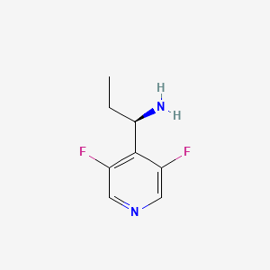 molecular formula C8H10F2N2 B13028350 (1R)-1-(3,5-difluoropyridin-4-yl)propan-1-amine 