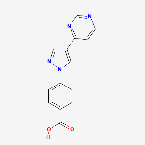 4-(4-Pyrimidin-4-yl-1H-pyrazol-1-yl)benzoic acid