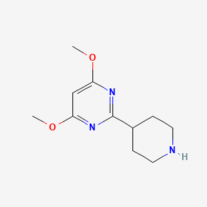 molecular formula C11H17N3O2 B1302837 4,6-Dimethoxy-2-piperidin-4-ylpyrimidine CAS No. 849924-99-8