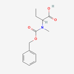 molecular formula C13H17NO4 B13028385 N-Cbz-2-(methylamino)butyric acid 