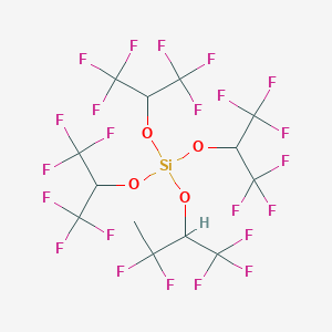 Tris(1,1,1,3,3,3-hexafluoropropan-2-yl) 1,1,1,3,3-pentafluorobutan-2-yl silicate