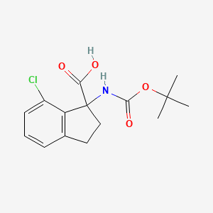 1-((Tert-butoxycarbonyl)amino)-7-chloro-2,3-dihydro-1H-indene-1-carboxylic acid