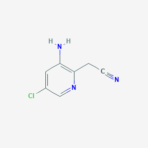 molecular formula C7H6ClN3 B13028494 2-(3-Amino-5-chloropyridin-2-YL)acetonitrile CAS No. 886373-82-6