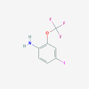 molecular formula C7H5F3INO B1302851 4-Iodo-2-(trifluoromethoxy)aniline CAS No. 874814-75-2