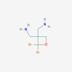 molecular formula C5H10Br2N2O B13028513 3,3-Oxetanedimethanaminedibromide 