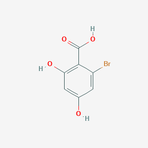 molecular formula C7H5BrO4 B13028520 2-bromo-4,6-dihydroxyBenzoic acid 