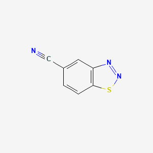 molecular formula C7H3N3S B13028546 Benzo[d][1,2,3]thiadiazole-5-carbonitrile 