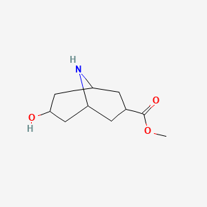 7-Hydroxy-9-aza-bicyclo[3.3.1]nonane-3-carboxylic acid methyl ester