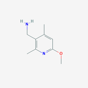 molecular formula C9H14N2O B13028568 (6-Methoxy-2,4-dimethylpyridin-3-yl)methanamine 