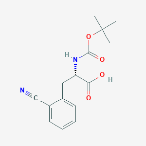 molecular formula C15H18N2O4 B1302857 Boc-L-2-Cyanophenylalanine CAS No. 216312-53-7