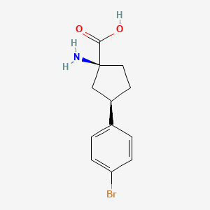 (1S,3R)-1-Amino-3-(4-bromophenyl)cyclopentane-1-carboxylic acid