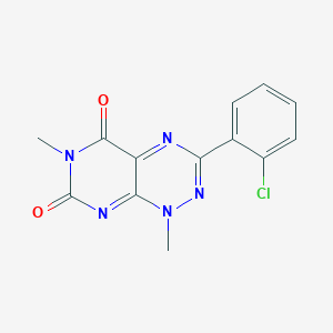 molecular formula C13H10ClN5O2 B13028649 3-(2-Chlorophenyl)-1,6-dimethylpyrimido[5,4-e][1,2,4]triazine-5,7(1H,6H)-dione 